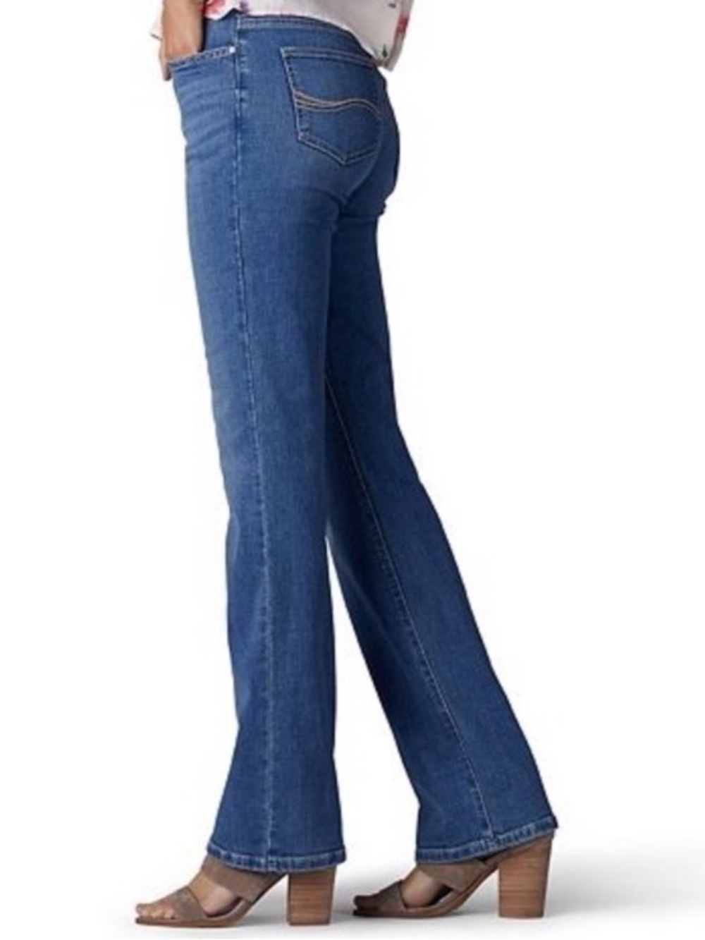 NWT Lee Flex Motion Regular Fit Bootcut Jeans Majestic Jeans New 14 Short Petite